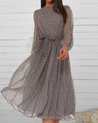 Women's formal long sleeve midi dress