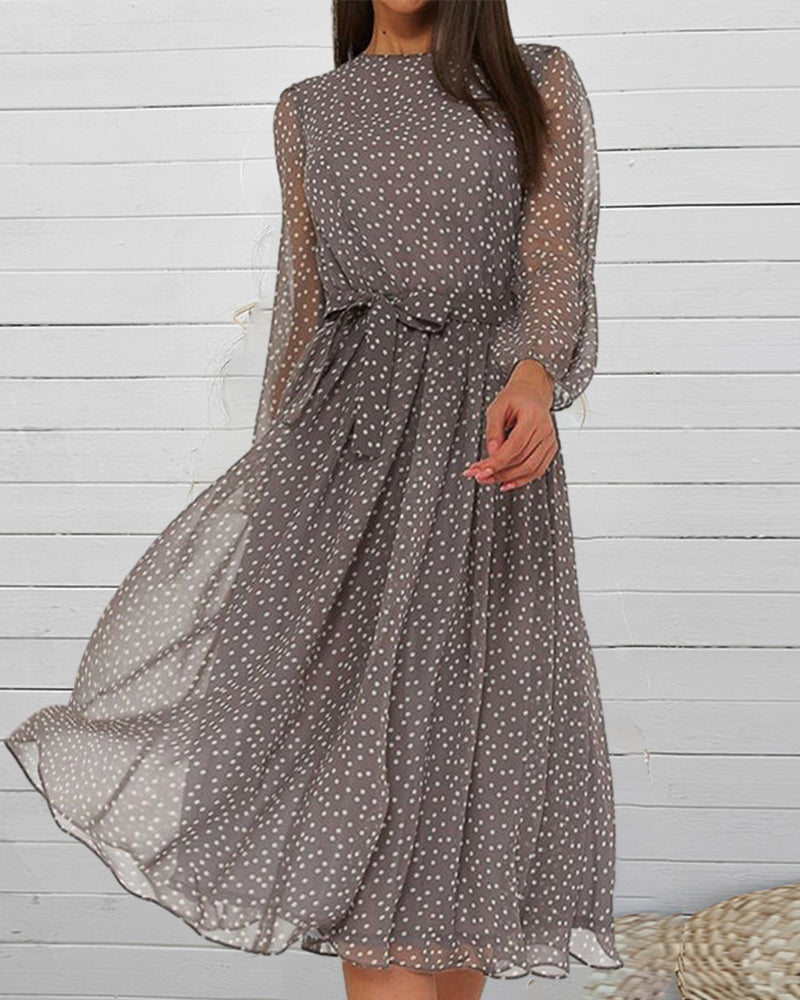 Women's formal long sleeve midi dress