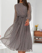 Women's formal long sleeve midi dress