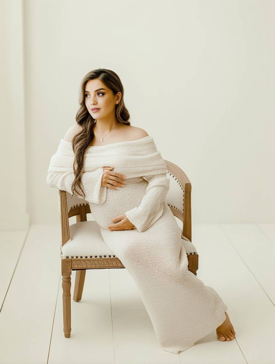 Women's off-shoulder long-sleeve maxi dress