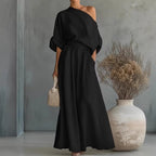 Women's off-shoulder wide-leg two piece set