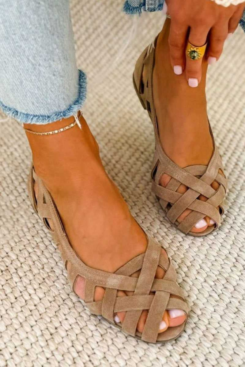 Women's open toe woven strap summer sandals