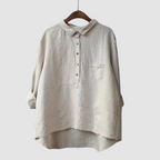 Women's oversized button-front blouse