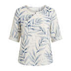 Women's printed short sleeve summer blouse