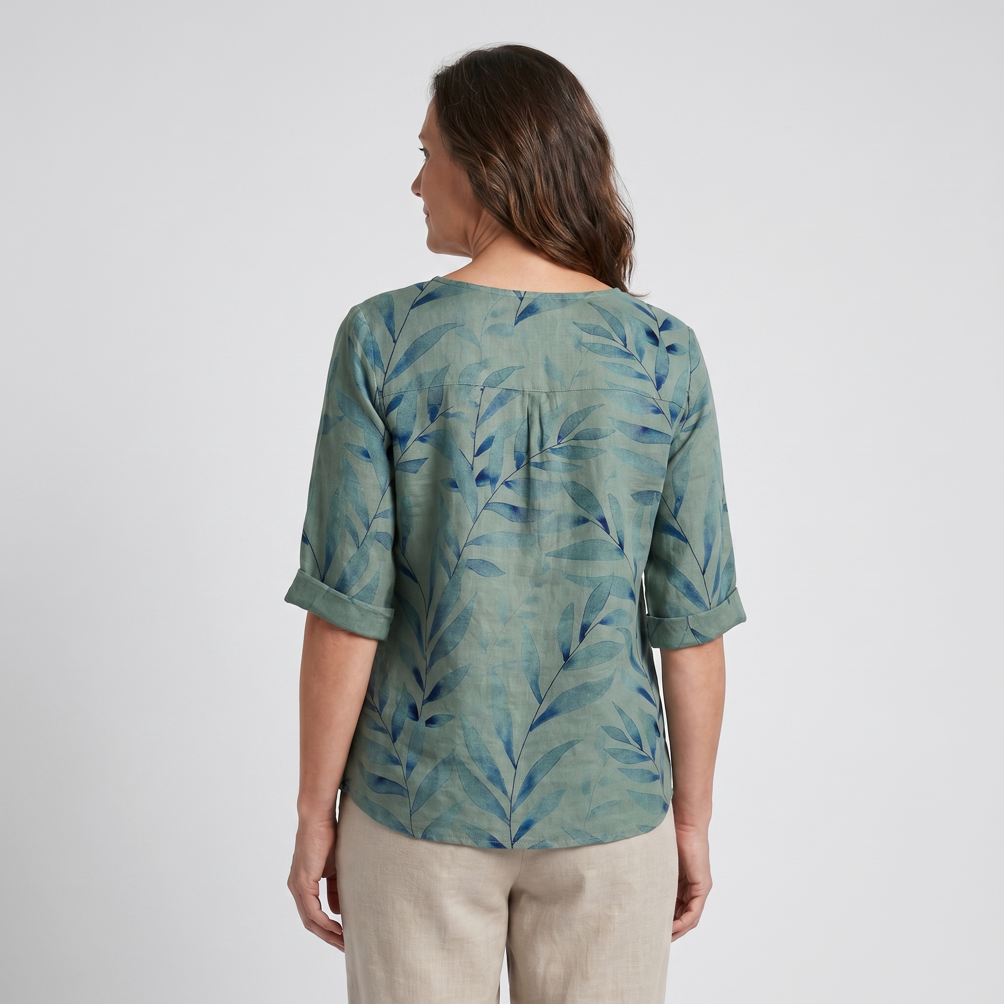 Women's printed short sleeve summer blouse
