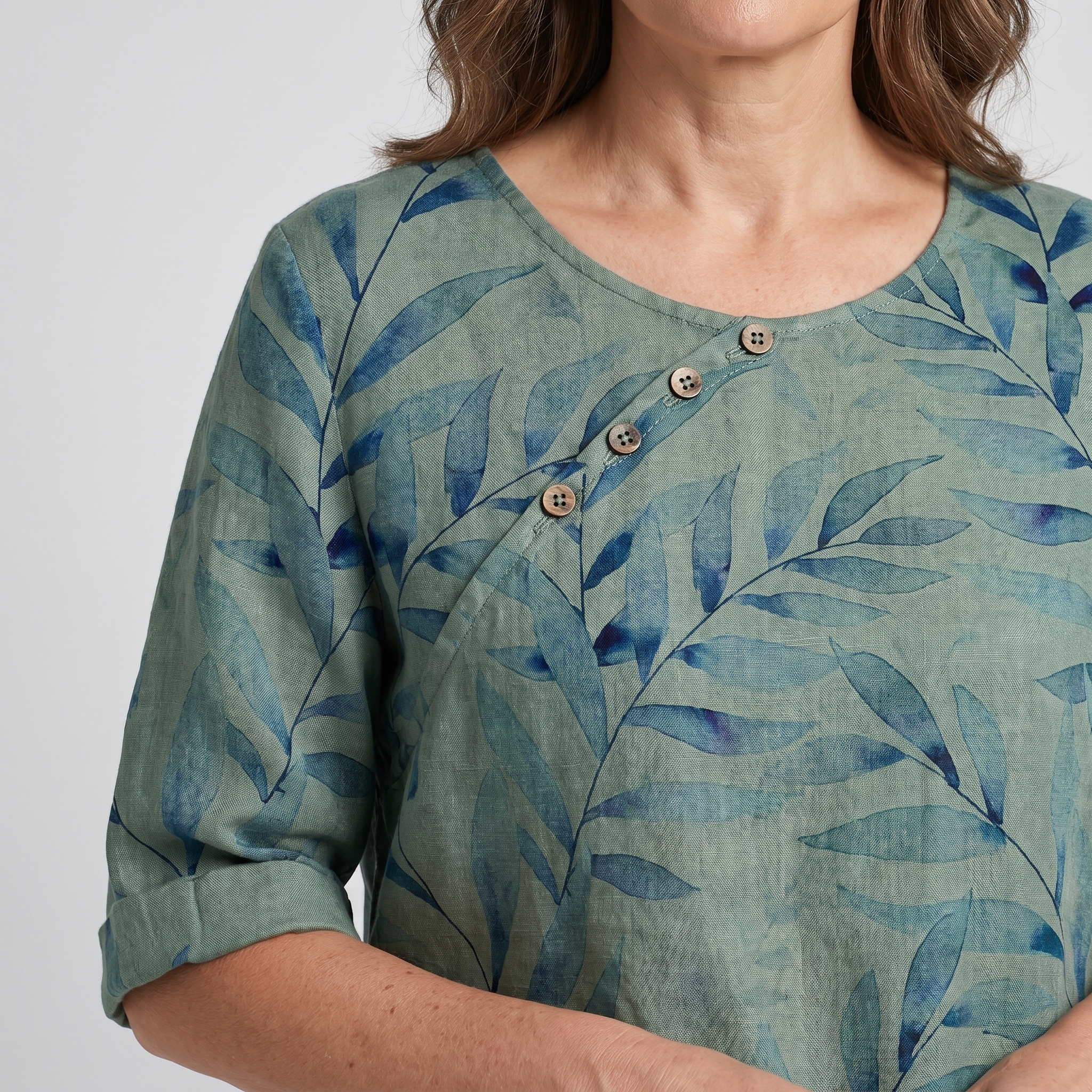 Women's printed short sleeve summer blouse