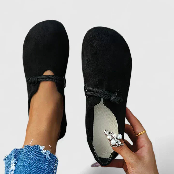 Women's round toe flat rope-strap loafers