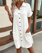 Women's short sleeve midi summer dress