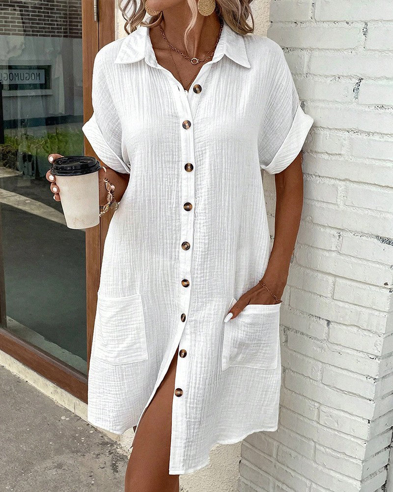 Women's short sleeve midi summer dress