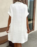 Women's short sleeve midi summer dress