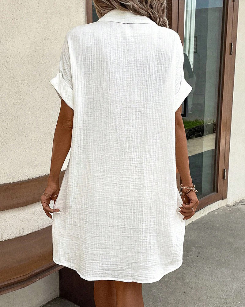 Women's short sleeve midi summer dress