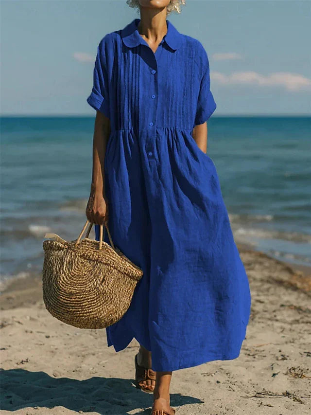 Women's short sleeve summer maxi dress