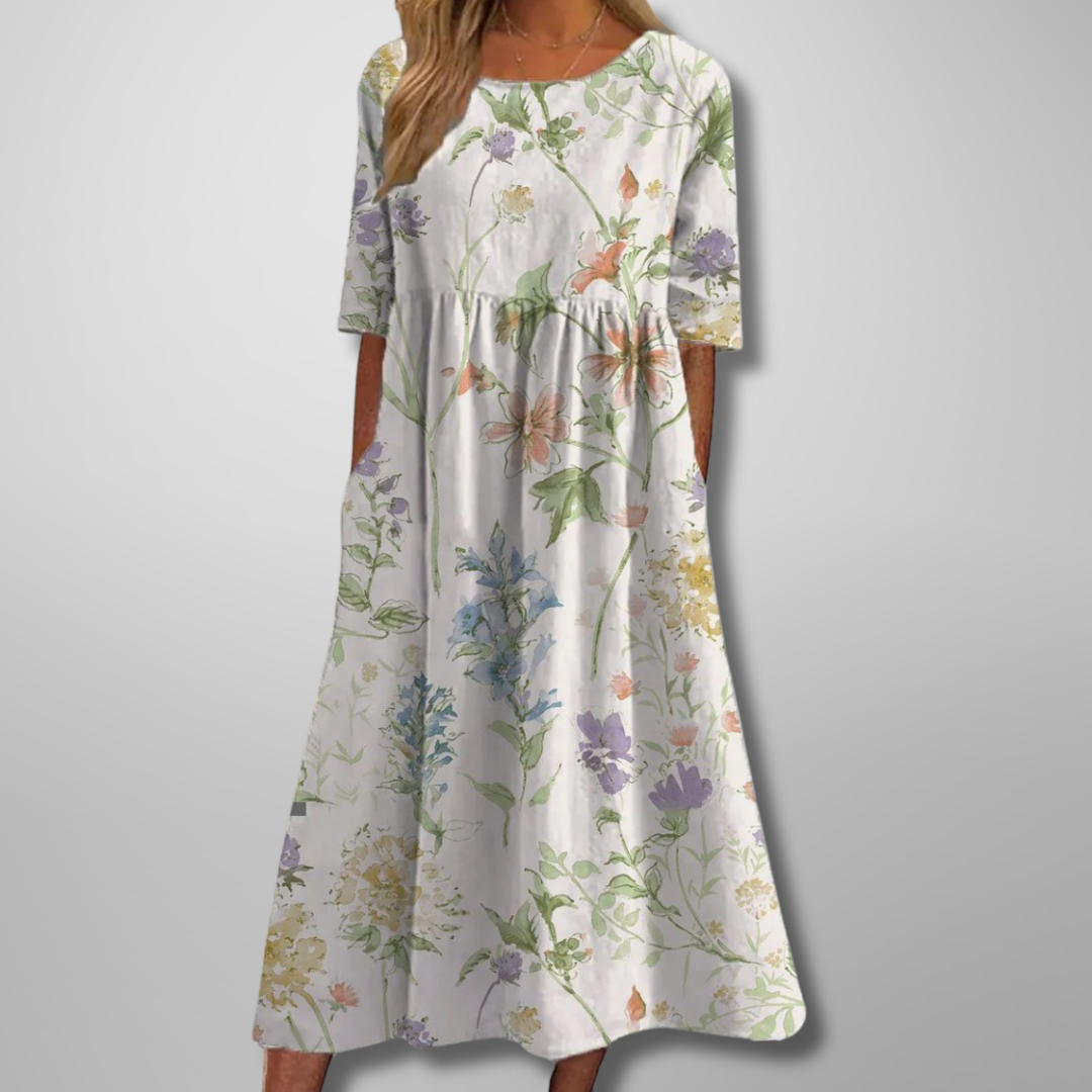 Women's short sleeve formal maxi dress