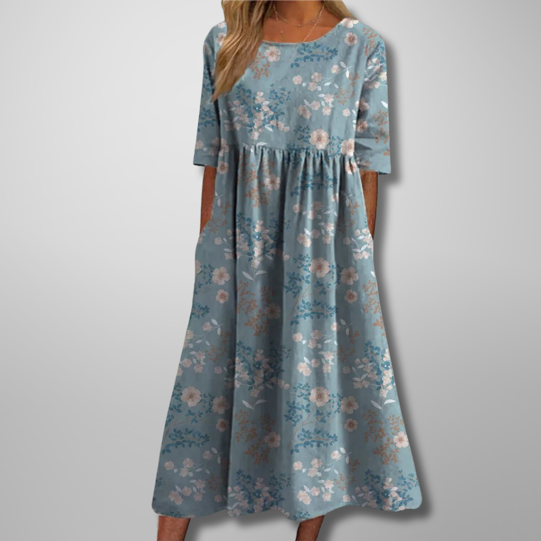Women's short sleeve formal maxi dress