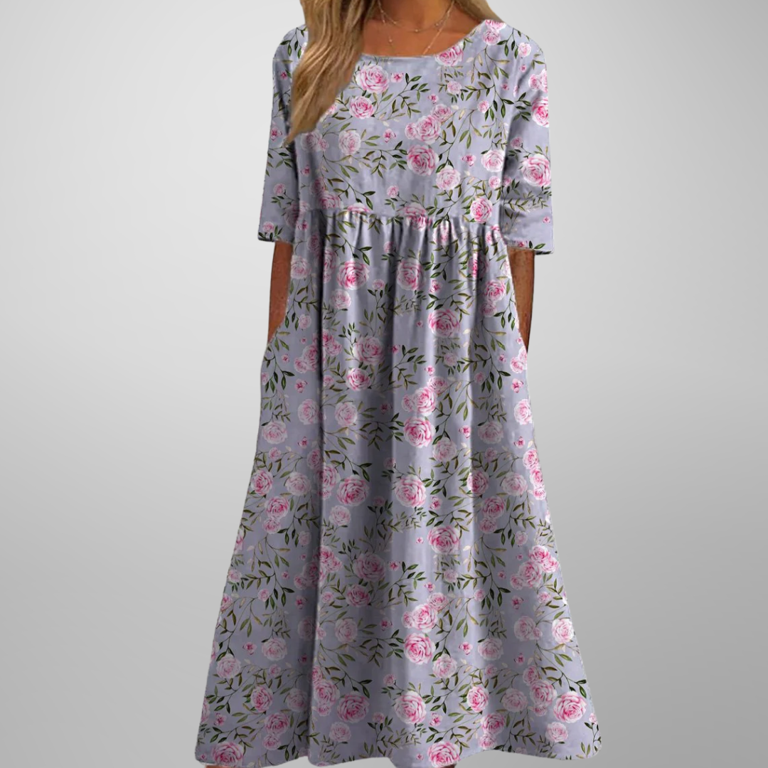 Women's short sleeve formal maxi dress