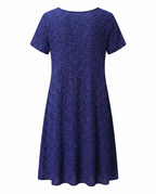 Women's short sleeve v-neck midi summer dress