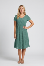 Women's short sleeve v-neck midi summer dress