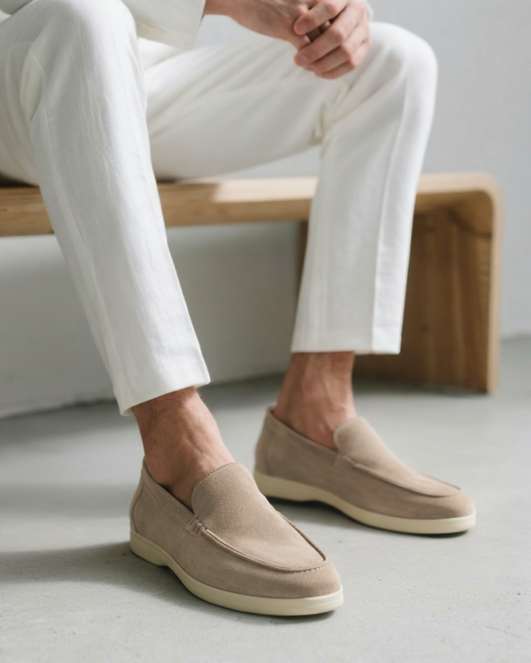 Men's slip-on flat summer loafers