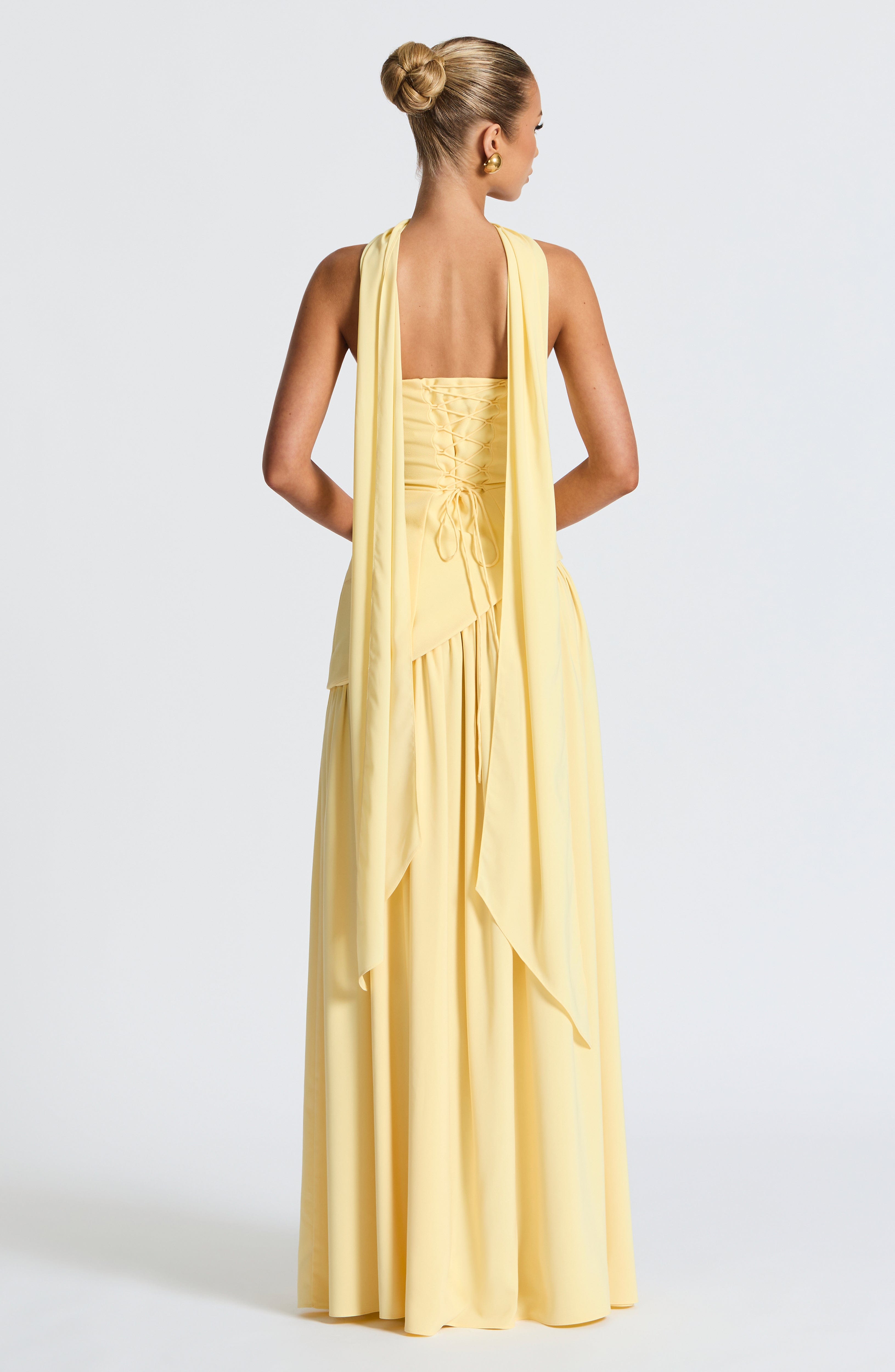 Women's strapless wedding guest maxi dress