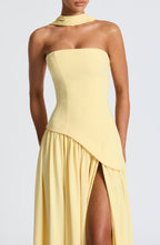 Women's strapless wedding guest maxi dress