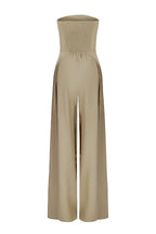 Women's strapless wide-leg evening jumpsuit