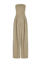 Women's strapless wide-leg evening jumpsuit