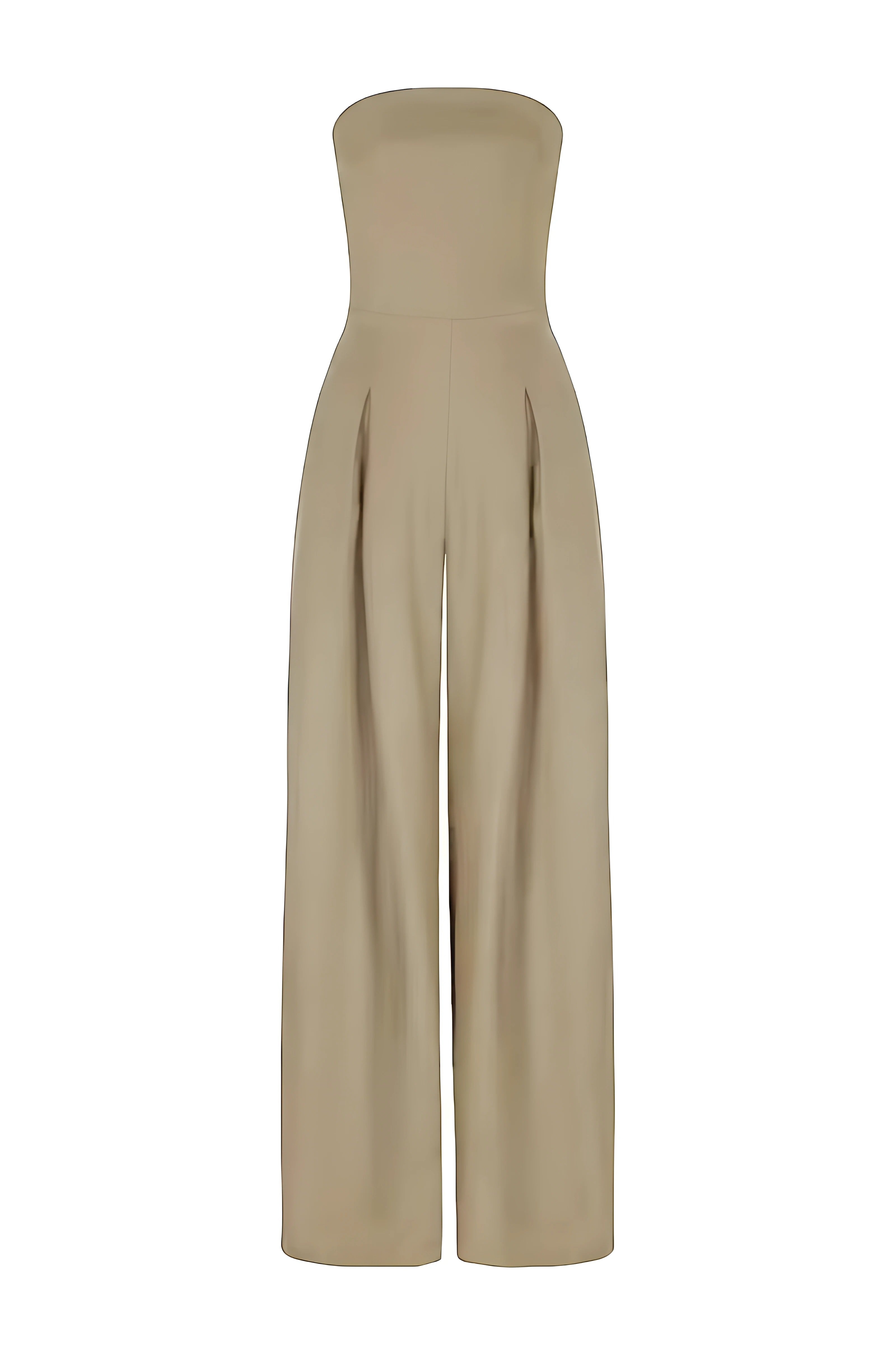 Women's strapless wide-leg evening jumpsuit