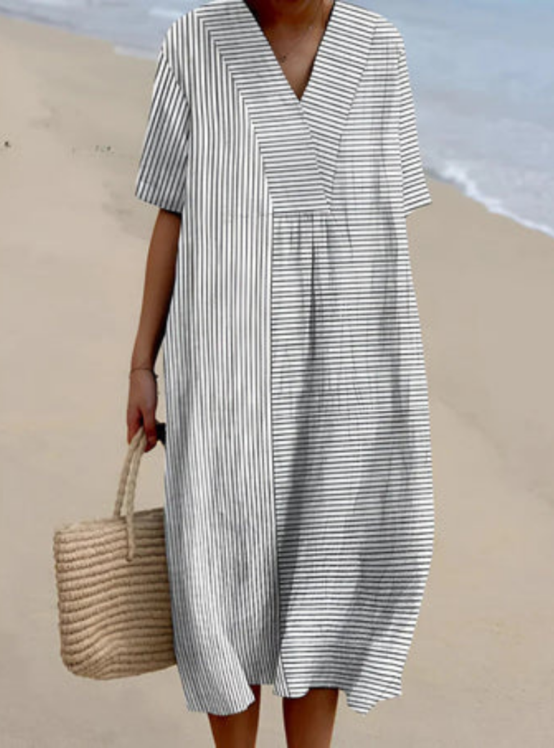 Women's v-neck midi summer dress
