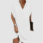 Women's v-neck split sleeve cocktail dress