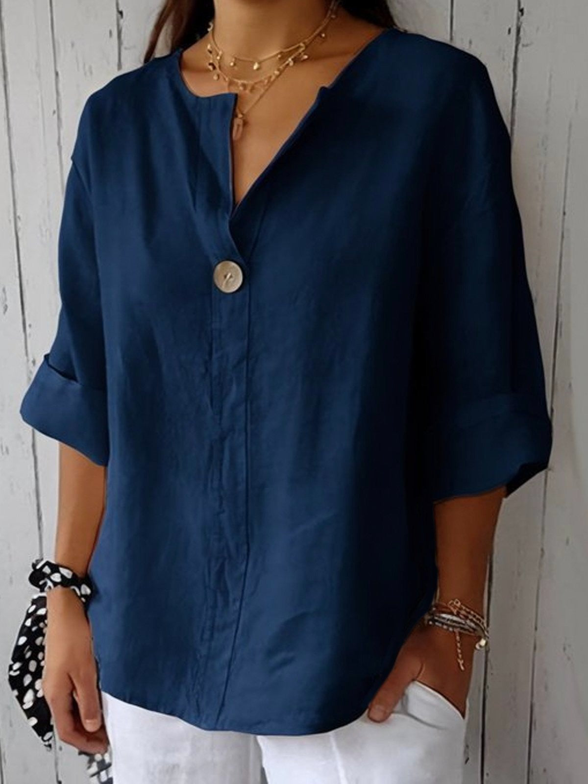 Women's v-neck summer blouse