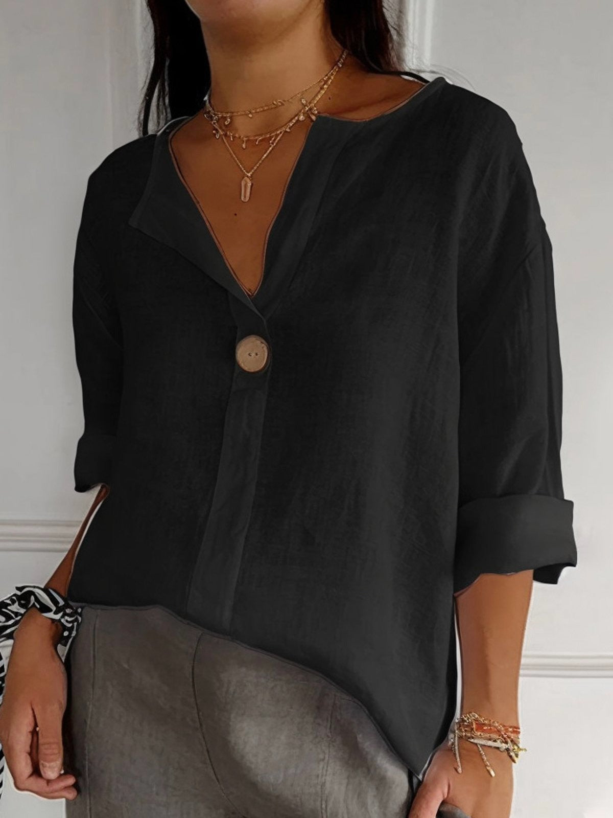 Women's v-neck summer blouse