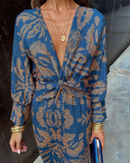 Women's v-neck midi cocktail dress