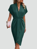 Women's wrap v-neck cocktail dress