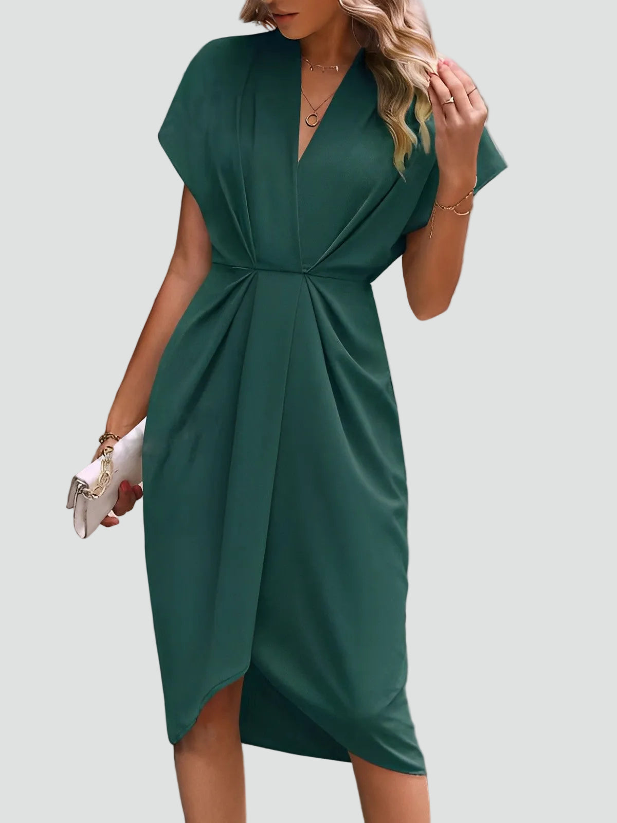 Women's wrap v-neck cocktail dress