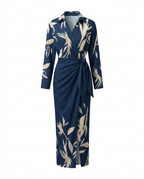 Women's wrap v-neck summer maxi dress