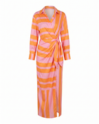 Women's wrap v-neck summer maxi dress