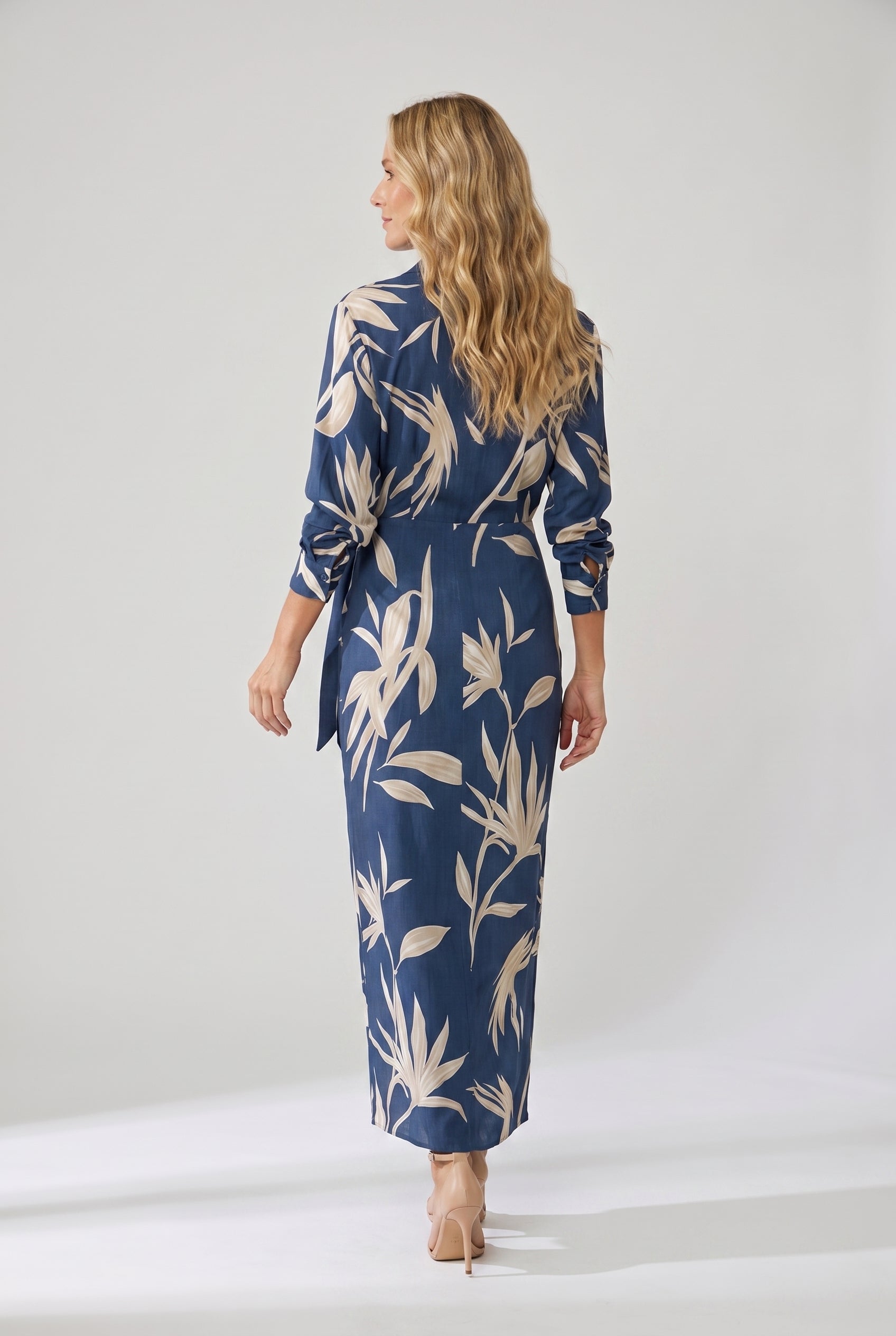 Women's wrap v-neck summer maxi dress