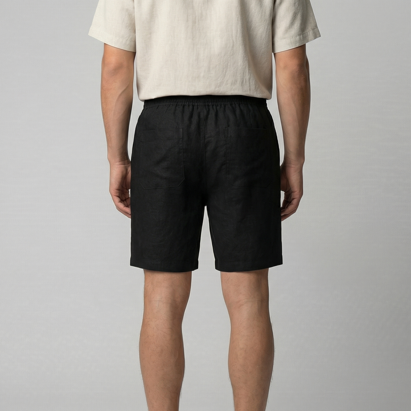 Men's drawstring straight summer shorts